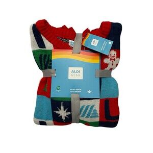 2024 Aldi Gear Holiday Sweater  Ugly Christmas  Unisex Limited Edition Blue Red